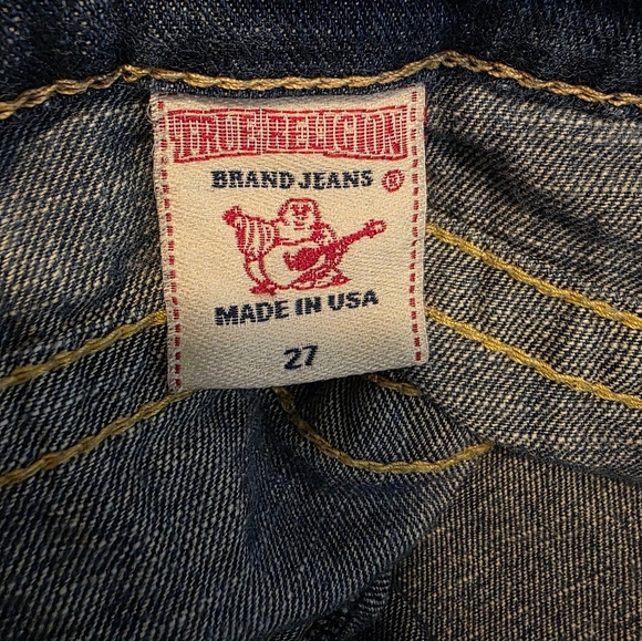 Classic Blue Denim Jeans Size 27 True Religion Skinny - Picture 5 of 6